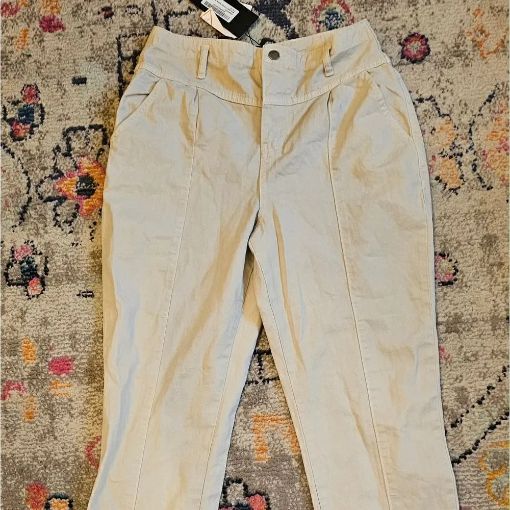 NWT Nasty Gal high waisted khaki trouser pants sz 6 with 30" Inseam - Picture 7 of 7